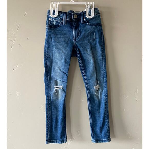 H&M Distressed Girls Skinny Jeans- Size 5-6Y - Picture 1 of 4